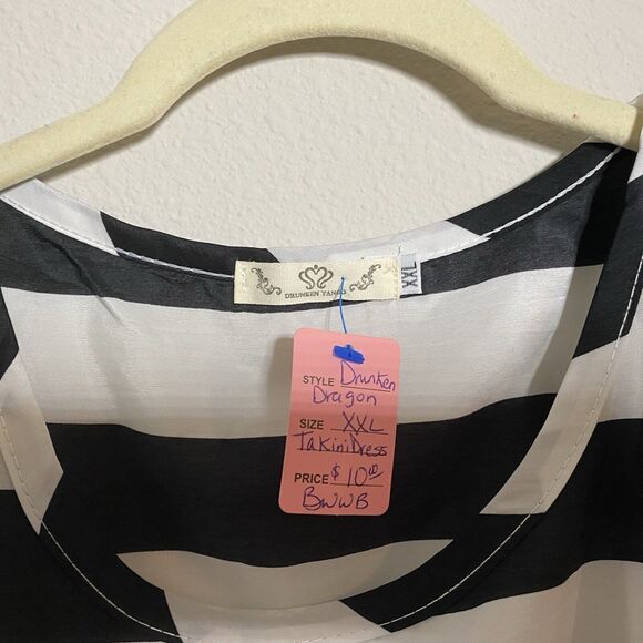 2 PC BUNDLE Drunken Tango 2X Swim Coverup Popover/Polyester Skater Sundress’s - Picture 6 of 8